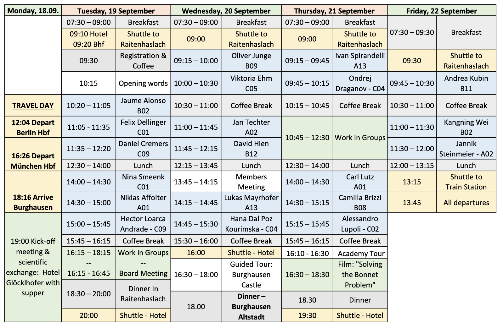DGD Days 2023 - Schedule